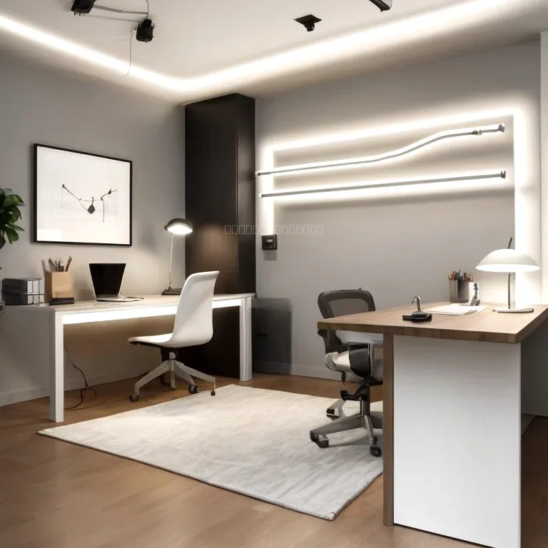 Instalación profesional de luminarias LED en oficina y sala residencial